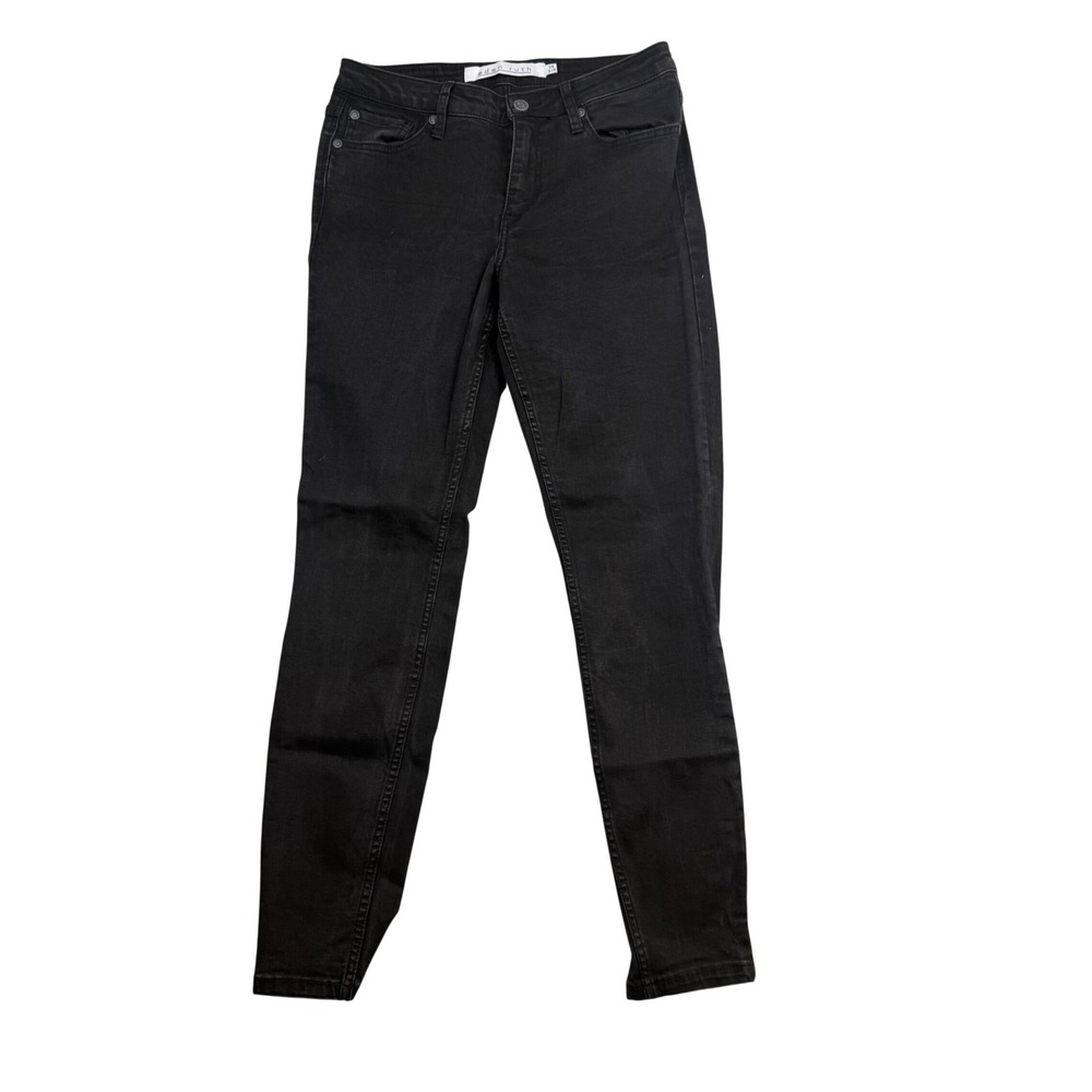 Eden Ruth Julia Sarah Skinny Jeans Black Mid Rise Stretch Denim 29/31R 0260